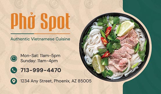 BC-539 - Restaurant Business Cards