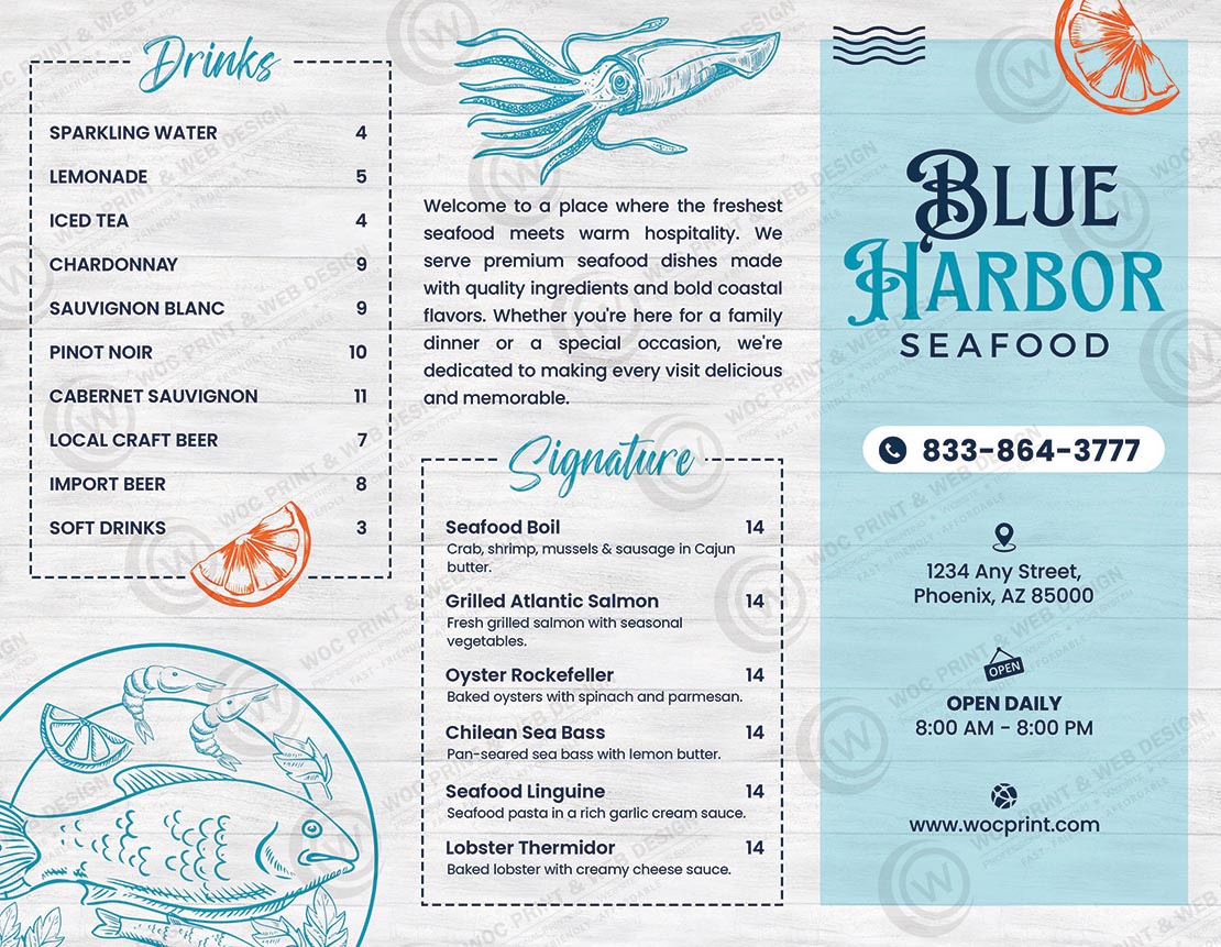 BR-518 - Restaurant Brochures