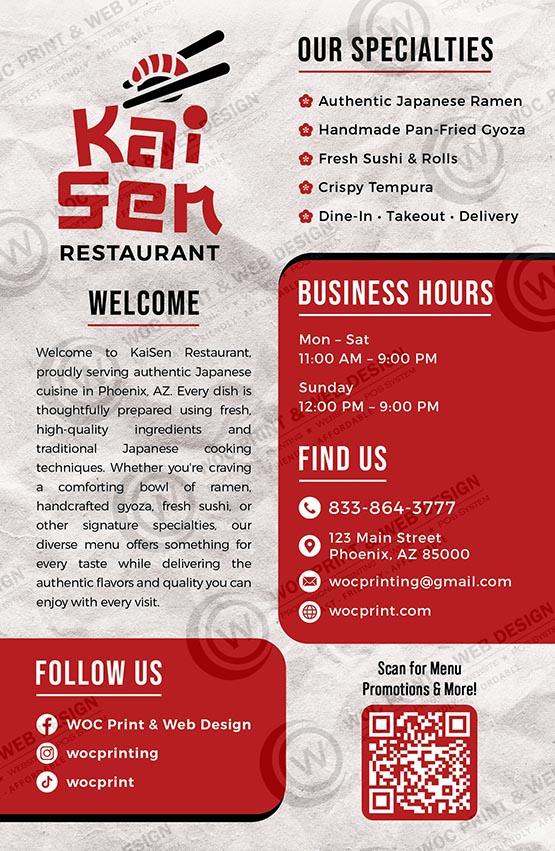 RFL-510B - Restaurant Flyers