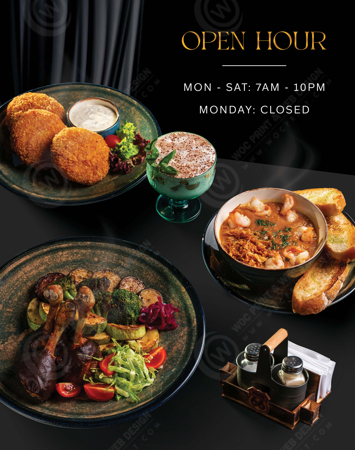 restaurant-window-decals-wd-603 - Restaurant Window Decals - WOC print