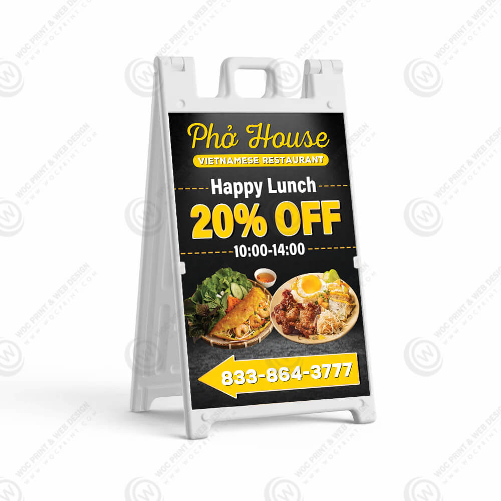 restaurant-a-frame-signs-afs-513 - Restaurant A-Frame 24x36 - WOC print