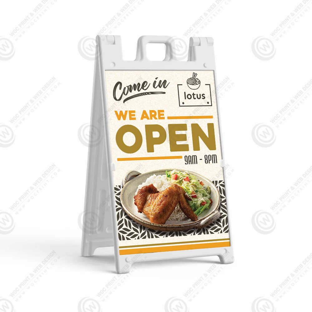restaurant-a-frame-signs-afs-514 - Restaurant A-Frame 24x36 - WOC print