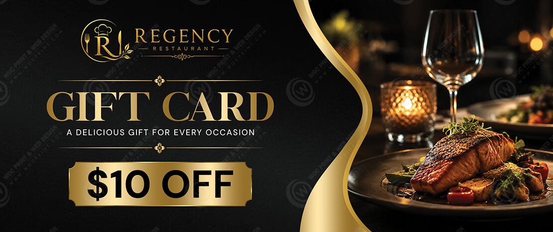 GC-500B - Restaurant Regular Gift Certificates