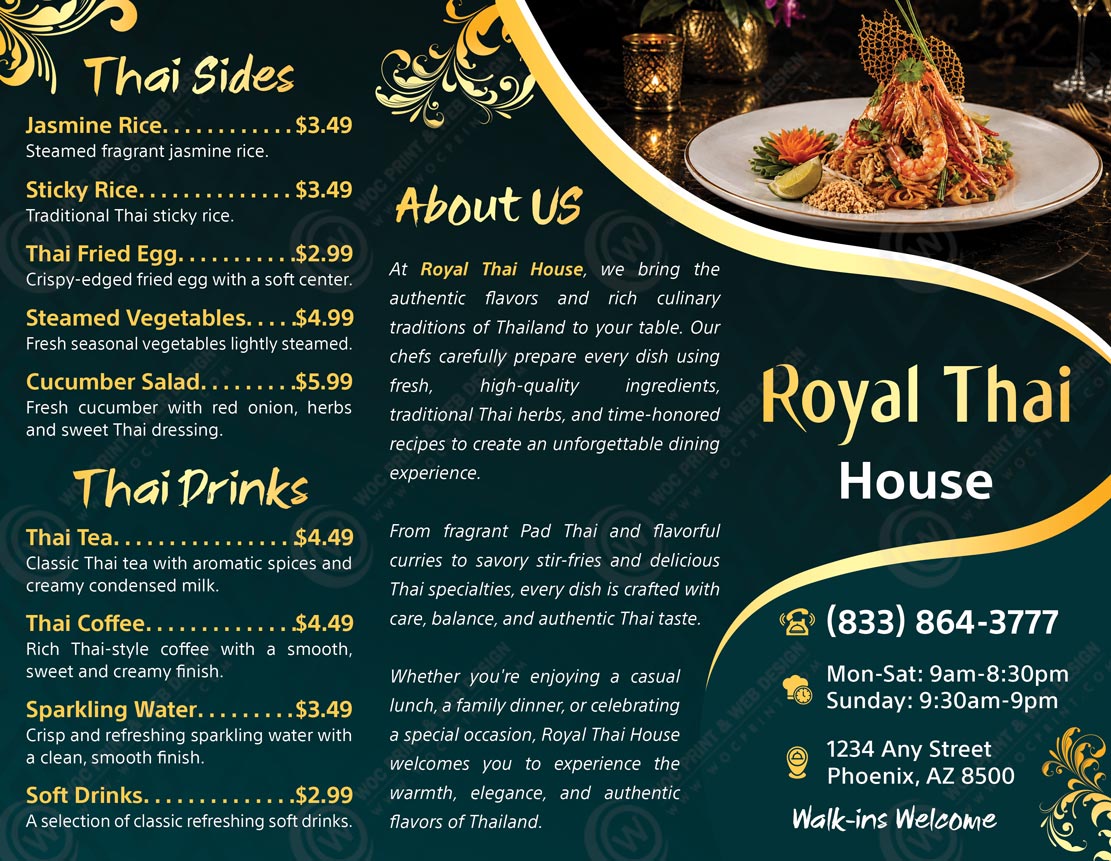 BR-521 - Restaurant Brochures