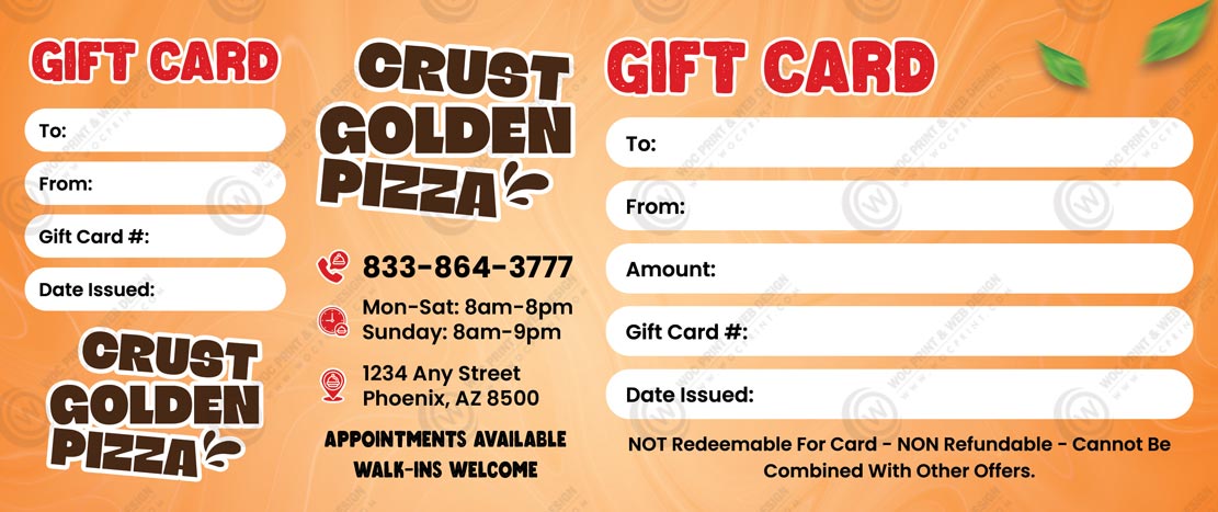 PGC-506B - Restaurant Premium Gift Certificates